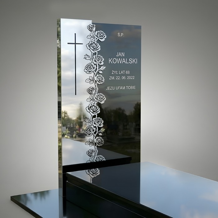 Nakładka na tablicę srebrna RÓŻA