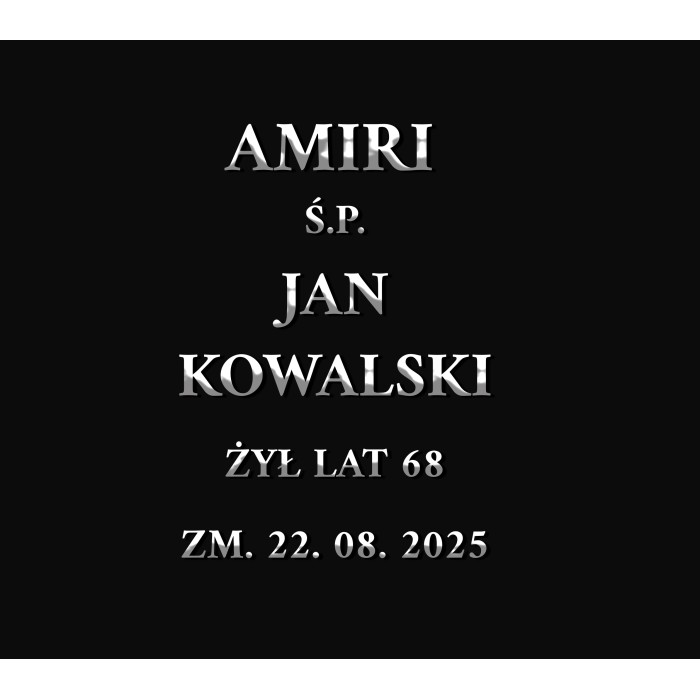 Czcionka AMIRI dostępna w każdym kolorze