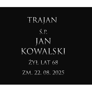 Czcionka TRAJAN dostępna w...