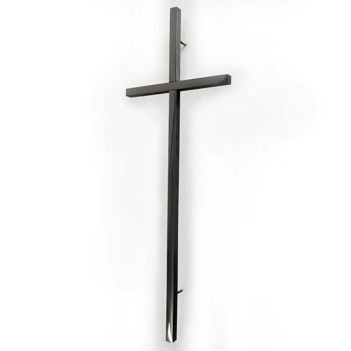 Krzyż nagrobny czarny polerowany wiszący KW5