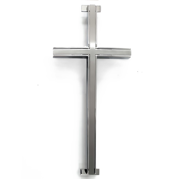 Krzyż nagrobny srebrny polerowany wiszący KW13