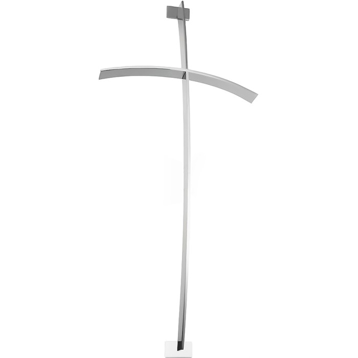 Krzyż nagrobny srebrny polerowany wiszący KW18