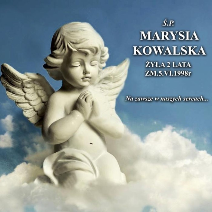 Tablica szklana nagrobna dziecięca