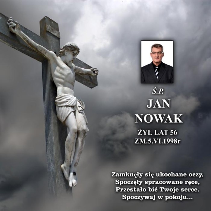 Tablica szklana nagrobna wzór2