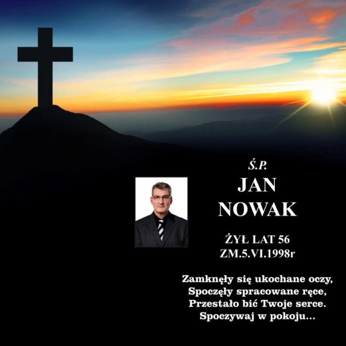 Tablica szklana nagrobna wzór5