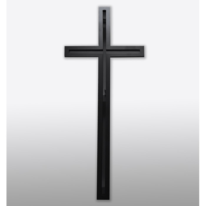 Krzyż nagrobny DUO 3D czarno-czarny wiszący KW32 CZ/CZ