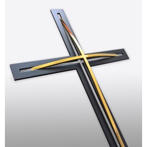 Krzyż nagrobny czarno-złoty...