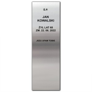 Nakładka na tablicę srebrna...