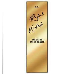 Nakładka metalowa złota PROSTA