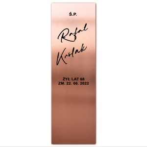 Nakładka metalowa miedziana...